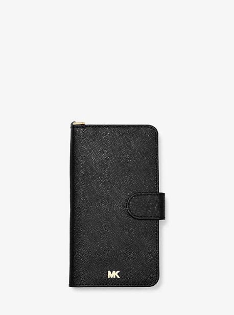 michael kors iphone xs max folio case|Saffiano Leather Folio Case for iPhone X/XS .